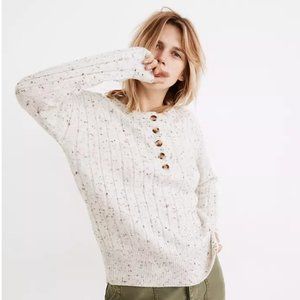 Madewell Donegal Bowden Henley Sweater in Coziest Yarn